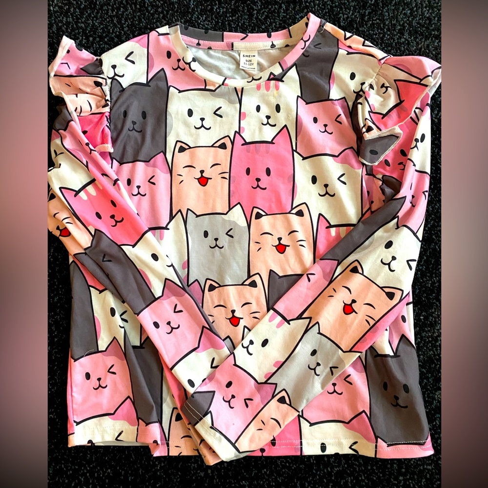 ✨Kawaii pink cat long sleeve✨